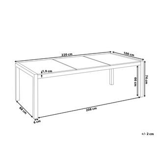Beliani Table de salle à manger de jardin en Granit Industriel GROSSETO  