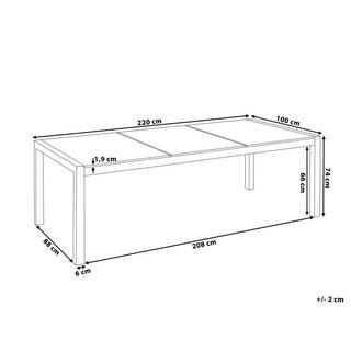 Beliani Table de salle à manger de jardin en Granit Industriel GROSSETO  