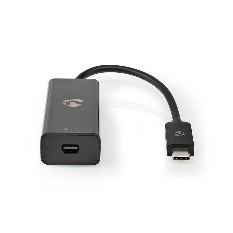 Nedis  Adaptateur USB-C™ | USB 3.2 Gen 1 | USB-C™ mâle | Mini DisplayPort femelle | 8K@60Hz | 0,20 m | Rond | Nickelé | PVC | Noir | Boîte 
