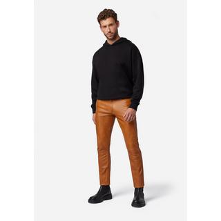 RICANO  Pantalon en cuir pour hommes Slim Fit, pantalon en cuir 5 poches en cuir d'agneau - Slim Fit 