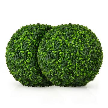 Lot de 2 boules de buis, boules de buis, topiaire résistant aux UV, plante artificielle, plante décorative