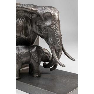 KARE Design Buchstütze Elefant Familie Grösse: 33x21x19cm, Metall  