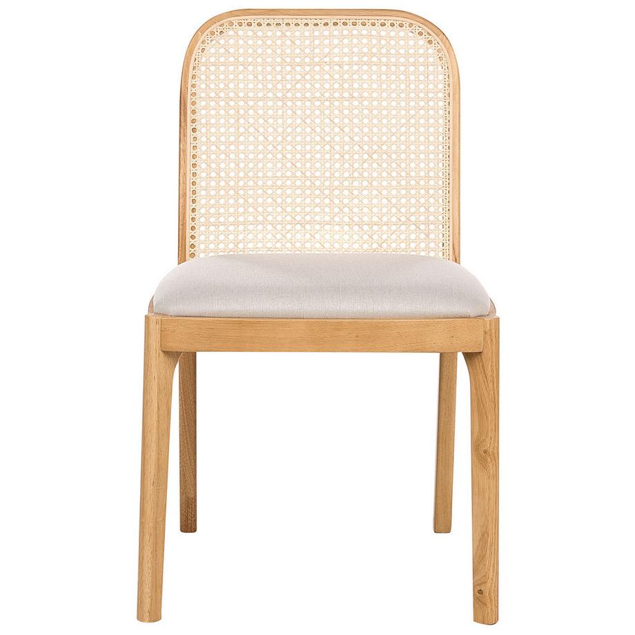 Beliani Lot de 2 chaises de salle à manger en Tissu Boho EDINA  