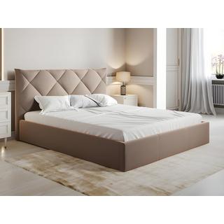 PASCAL MORABITO Bett mit Bettkasten - 160 x 200 cm - Samt - Beige + Matratze - STARI von Pascal Morabito  