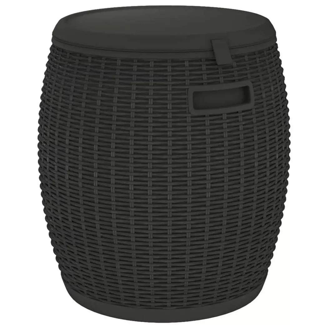 VidaXL - Gartenbox polypropylen, One Size, Schwarz