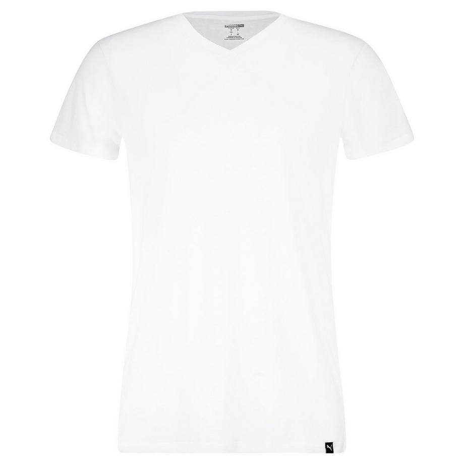 PUMA Maglietta Uomini Confezione da 4 Vestibilità confortevole-V-Neck Tee 4P  