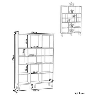 Beliani Bücherschrank aus Spanplatte Modern ALLOA  