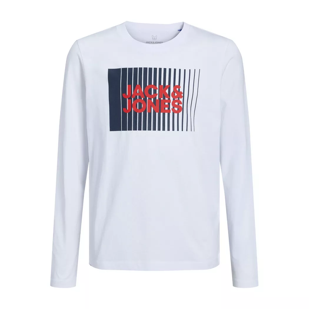 Jack & Jones - T-Shirt mit langen Ärmeln und Rundhalsausschnitt Kind  Corp Logo Play, 12A