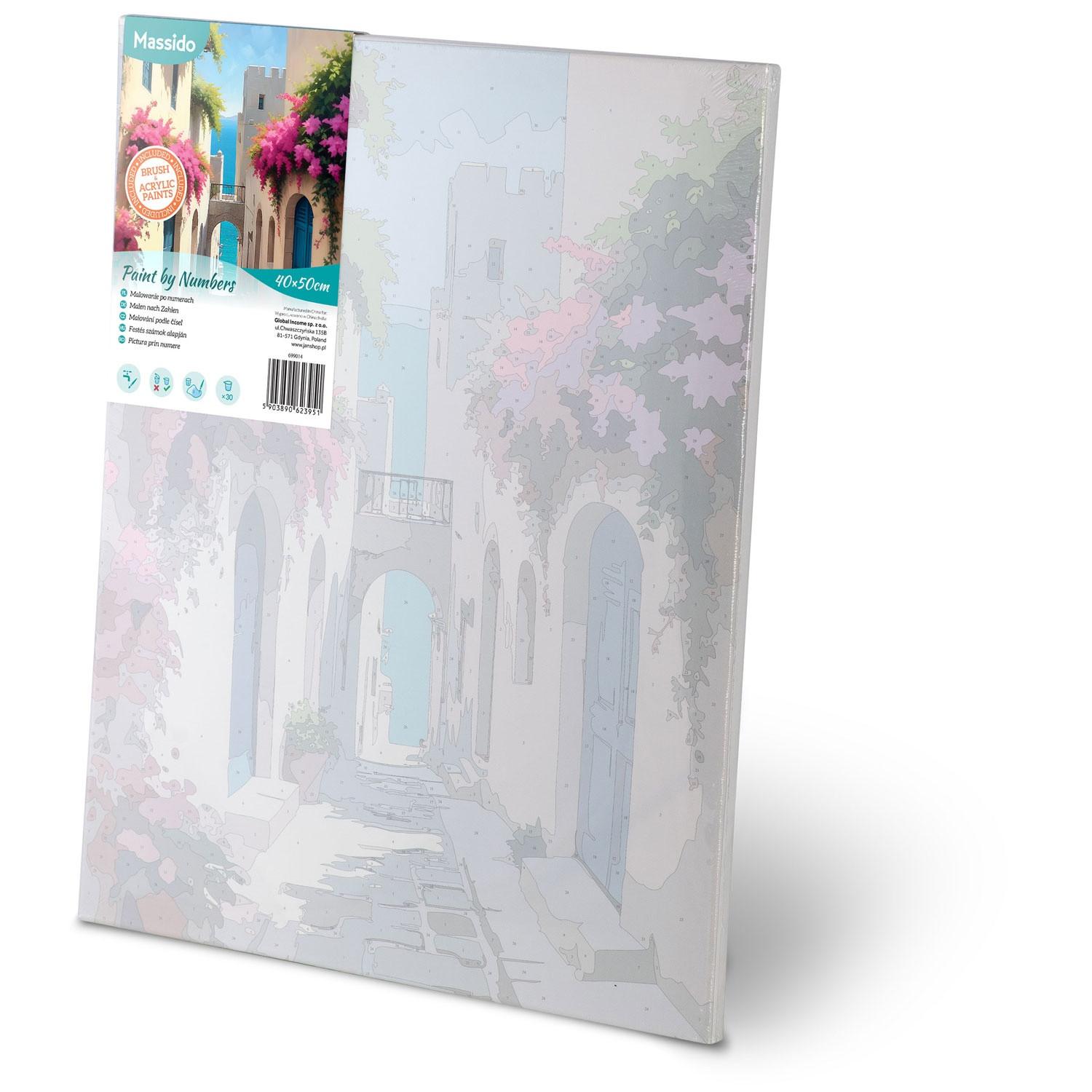 B2X Peinture par numéros 40x50 cm Paysage urbain de Massido  