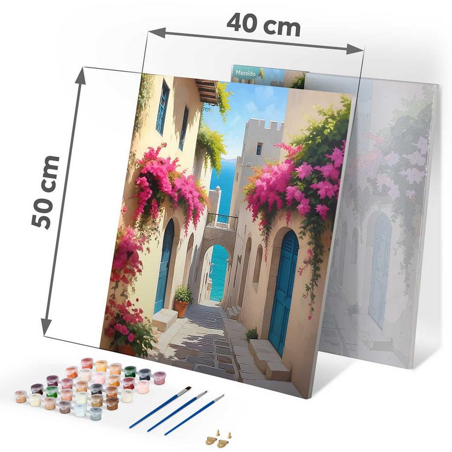 B2X Peinture par numéros 40x50 cm Paysage urbain de Massido  