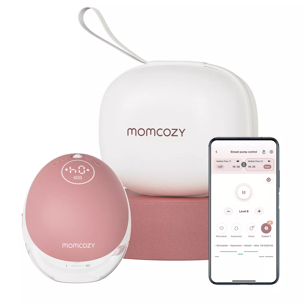 Momcozy - M9 Einzel-Milchpumpe, Rot Bunt
