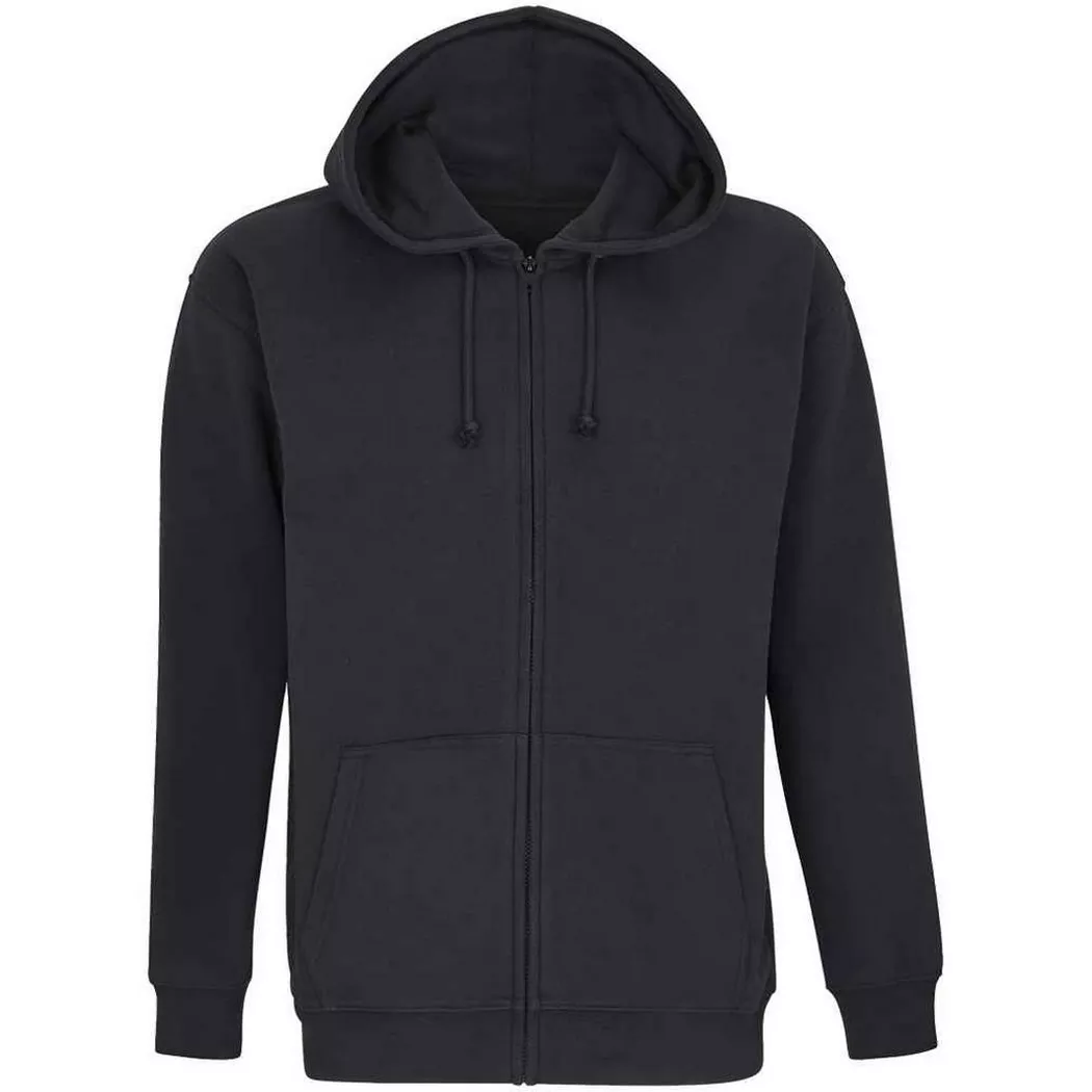 SOLS - Carter Hoodie mit durchgehendem Reißverschluss, für Herren, Schwarz, Größe L