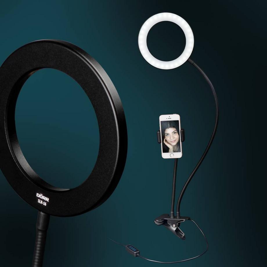 Dörr  Anneau lumineux LED à selfies SLR-16 