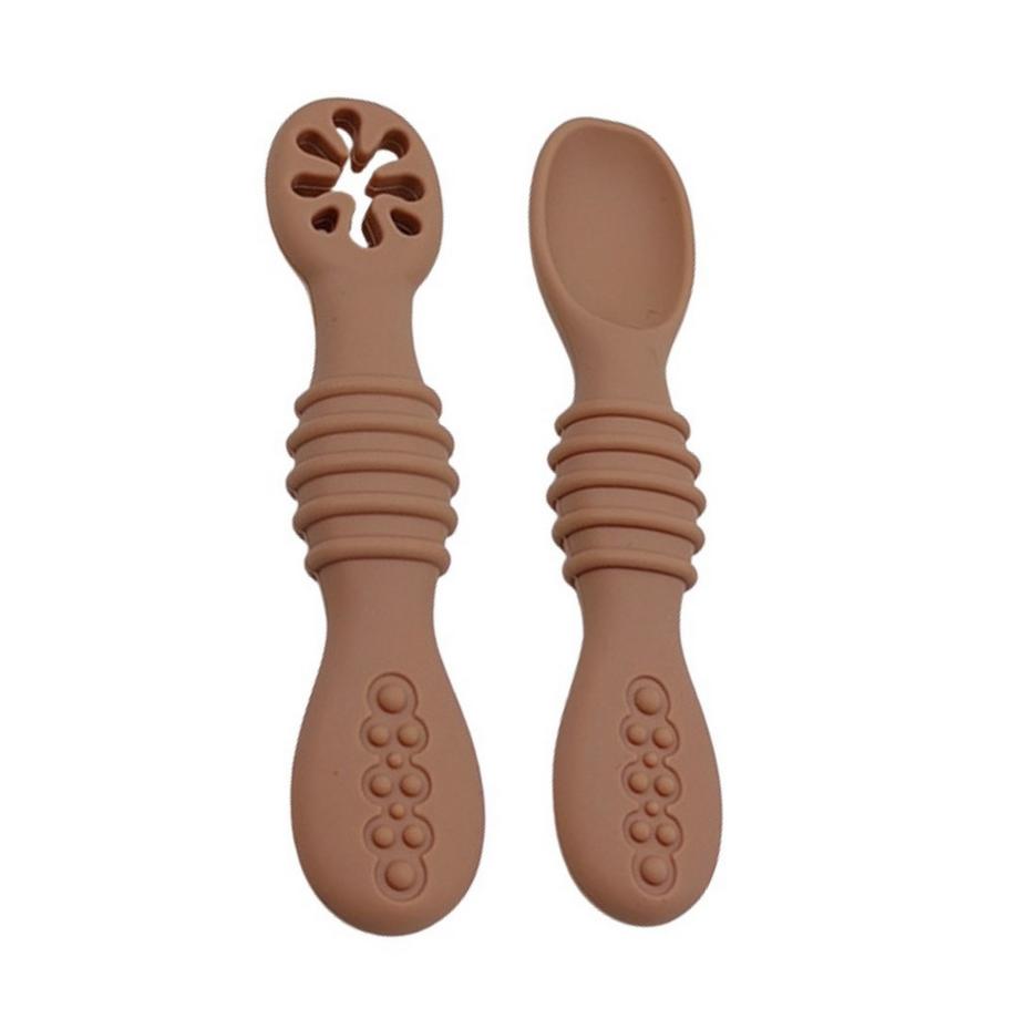 Misiu  cuillère de bébé en silicone - 6 pièces de cuillères d'apprentissage doux 