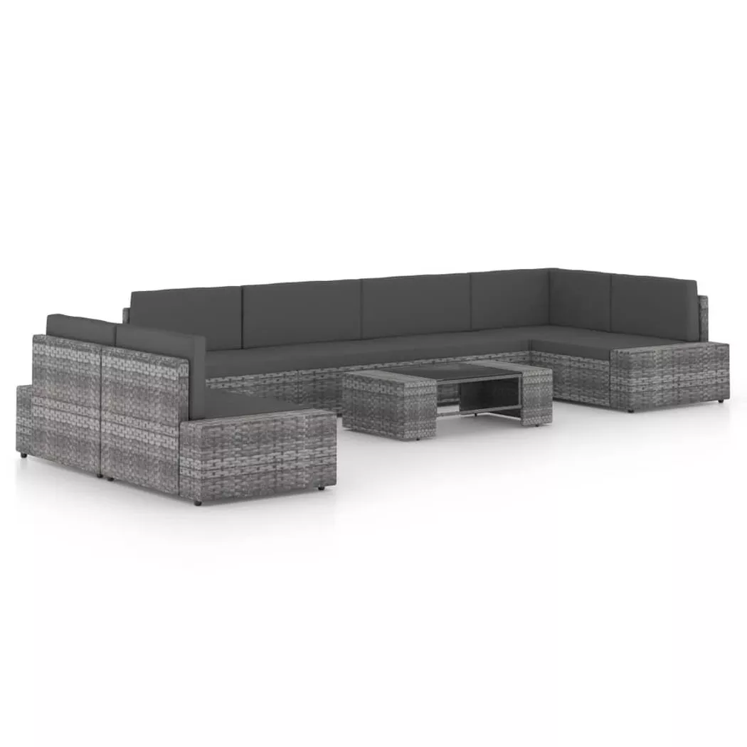 VidaXL - Garten-lounge-set poly-rattan, One Size, Grau