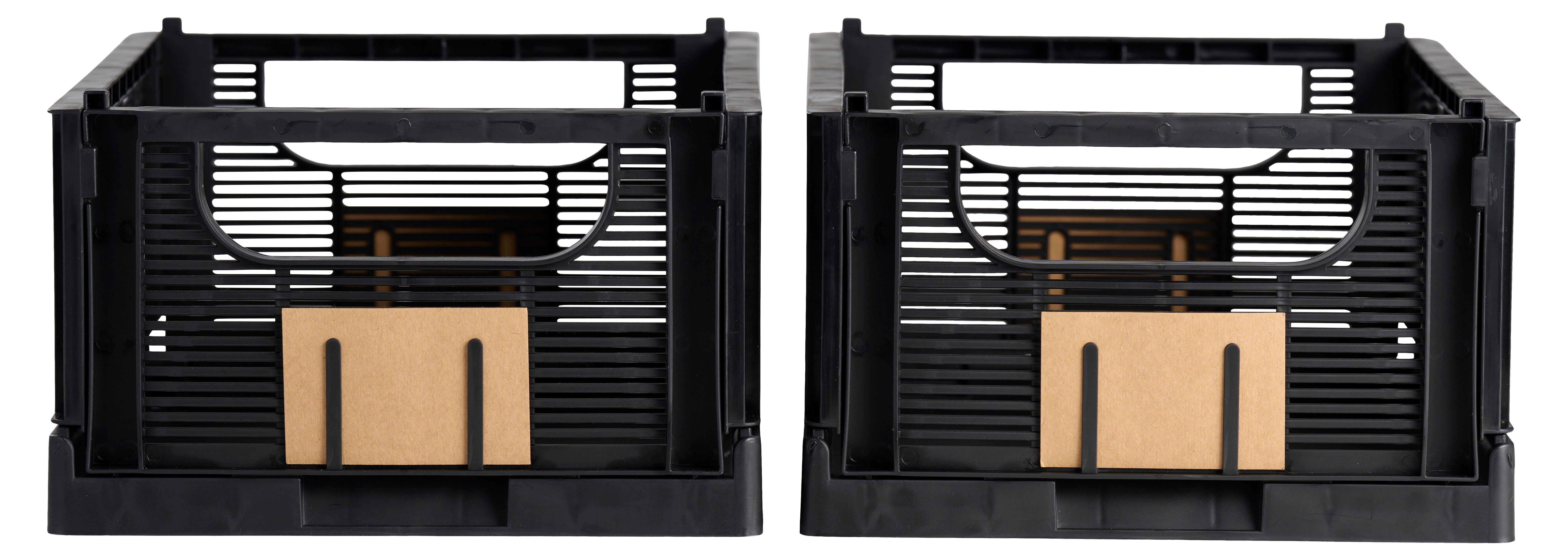 SCHOU Aufbewahrungsbox DELUXE faltbar, recycled Plastic, L 2er Pack  