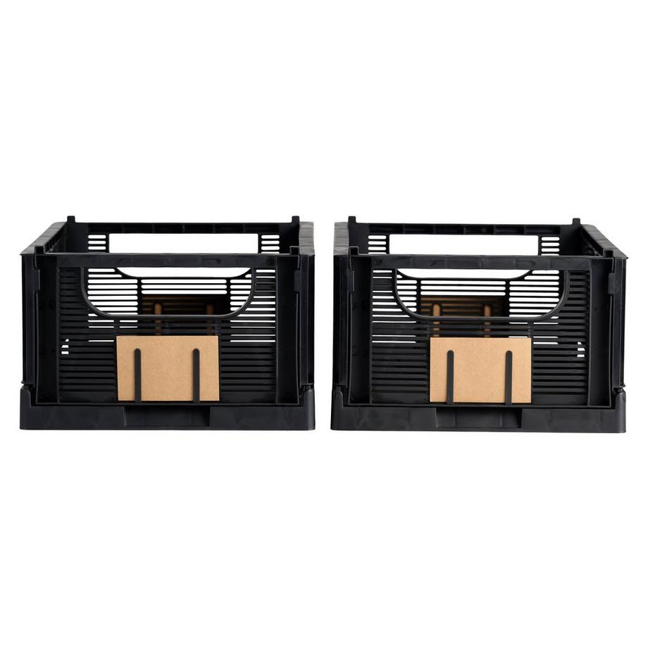 SCHOU Aufbewahrungsbox DELUXE faltbar, recycled Plastic, L 2er Pack  