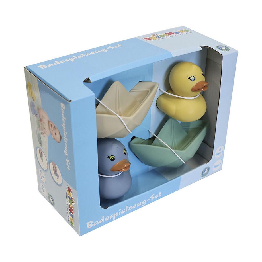 SpielMaus  Bébé canard et bateaux 4 pièces 