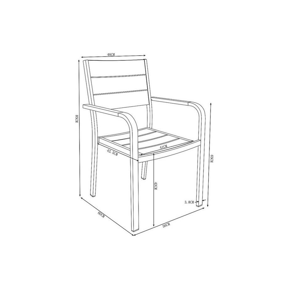 Vente-unique Chaise de jardin NYROS  