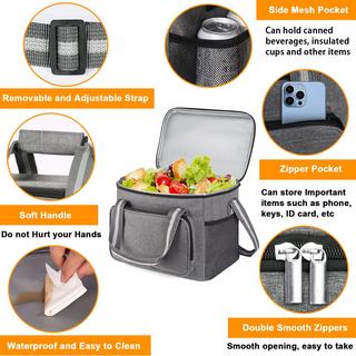Only-bags.store Kühltasche Picknicktasche kleine faltbare Thermotasche für Lebensmittel isolierte Tasche wasserdichte Lunchbag Gefriertasche  