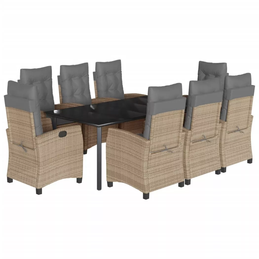 VidaXL - Garten essgruppe poly-rattan, One Size, Beige