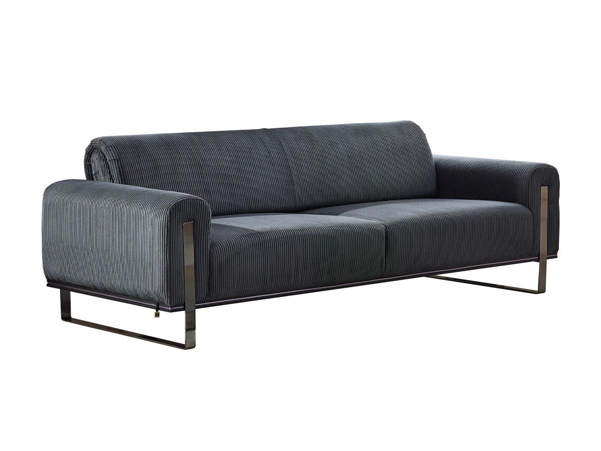 Image of Sofa 3-Sitzer - Cord - Dunkelgrau - ADRANI Sofa 3-Sitzer - Cord - Dunkelgrau - ADRANI