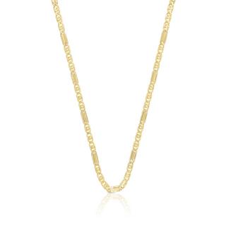 MUAU Schmuck  Collier Fantasie Bicolor Gelb-/Weissgold 750, 2.5mm, 38cm 