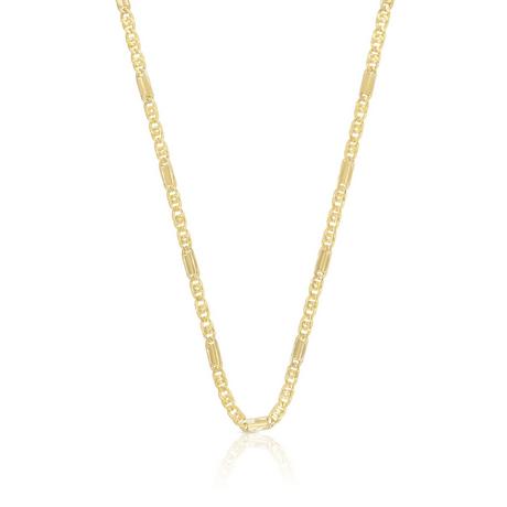 MUAU Schmuck  Collier Fantasie Bicolor Gelb-/Weissgold 750, 2.5mm, 38cm 