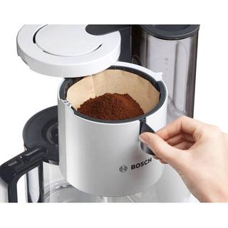 Bosch SDA Kaffeemaschine Weiß, Anthrazit Fassungsvermögen Tassen=10 Glaskanne, Warmhalte  