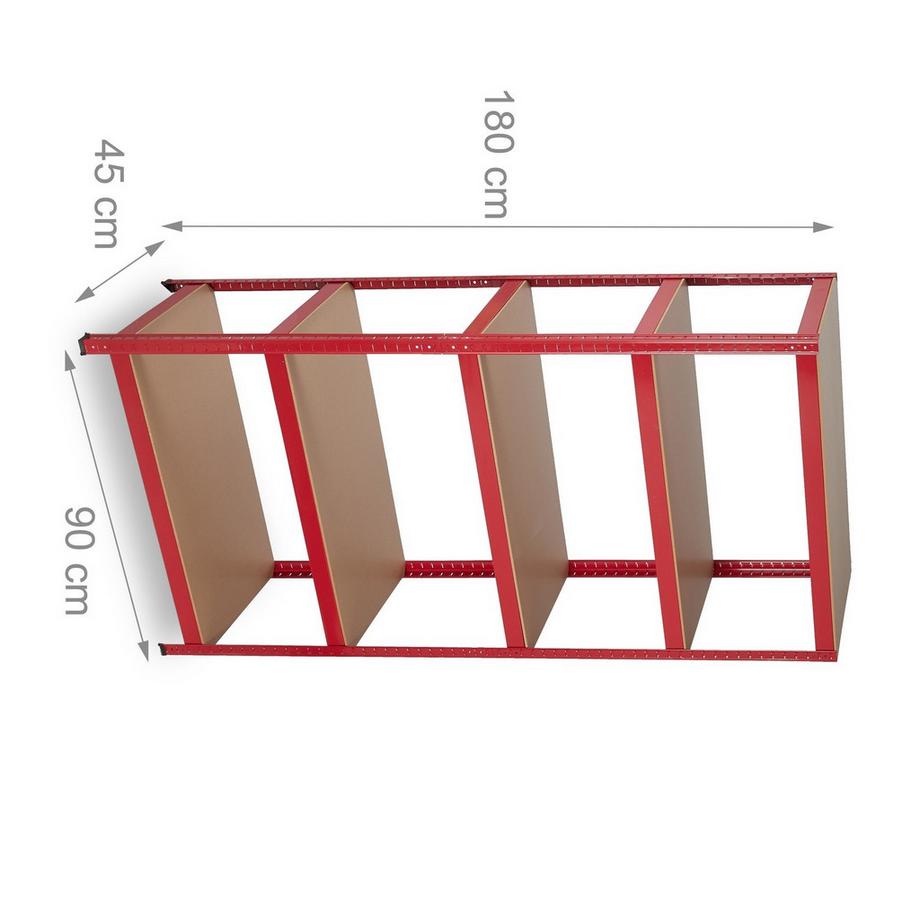 B2X Étagère de rangement rouge  