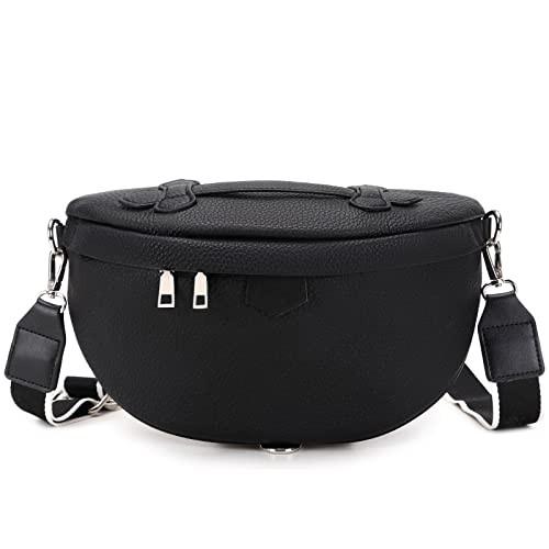 Image of Bauchtasche Gürteltasche, Sport Mode Hüfttaschen Brustbeutel Umhängetasche Crossbody Bag Mit Herren Schwarz