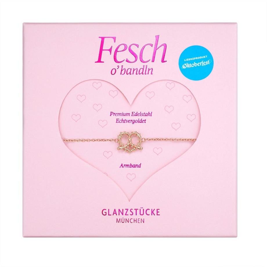 Glanzstücke München  Oktoberfest Armband Herz-Breze Edelstahl 