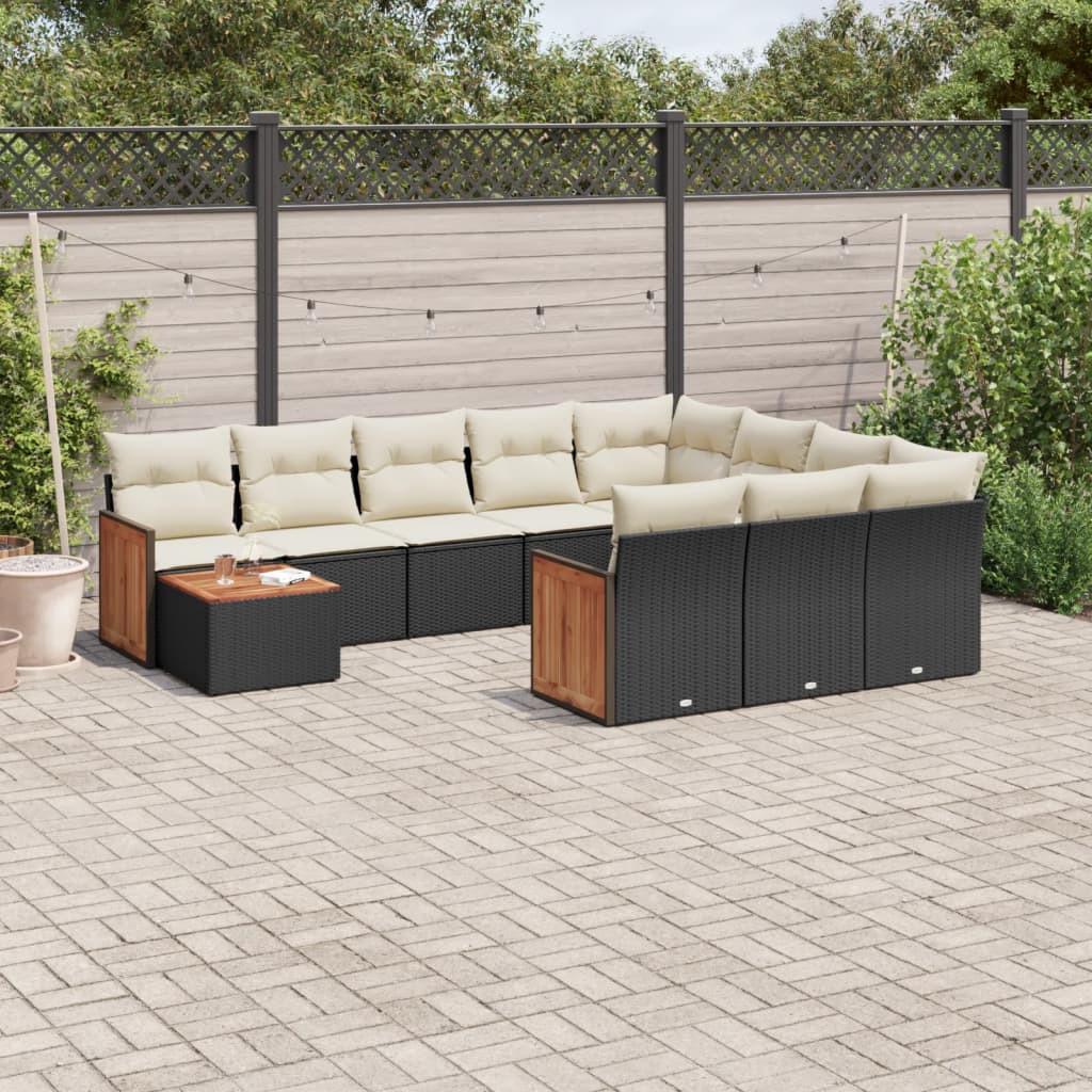 VidaXL set divano da giardino Polirattan  