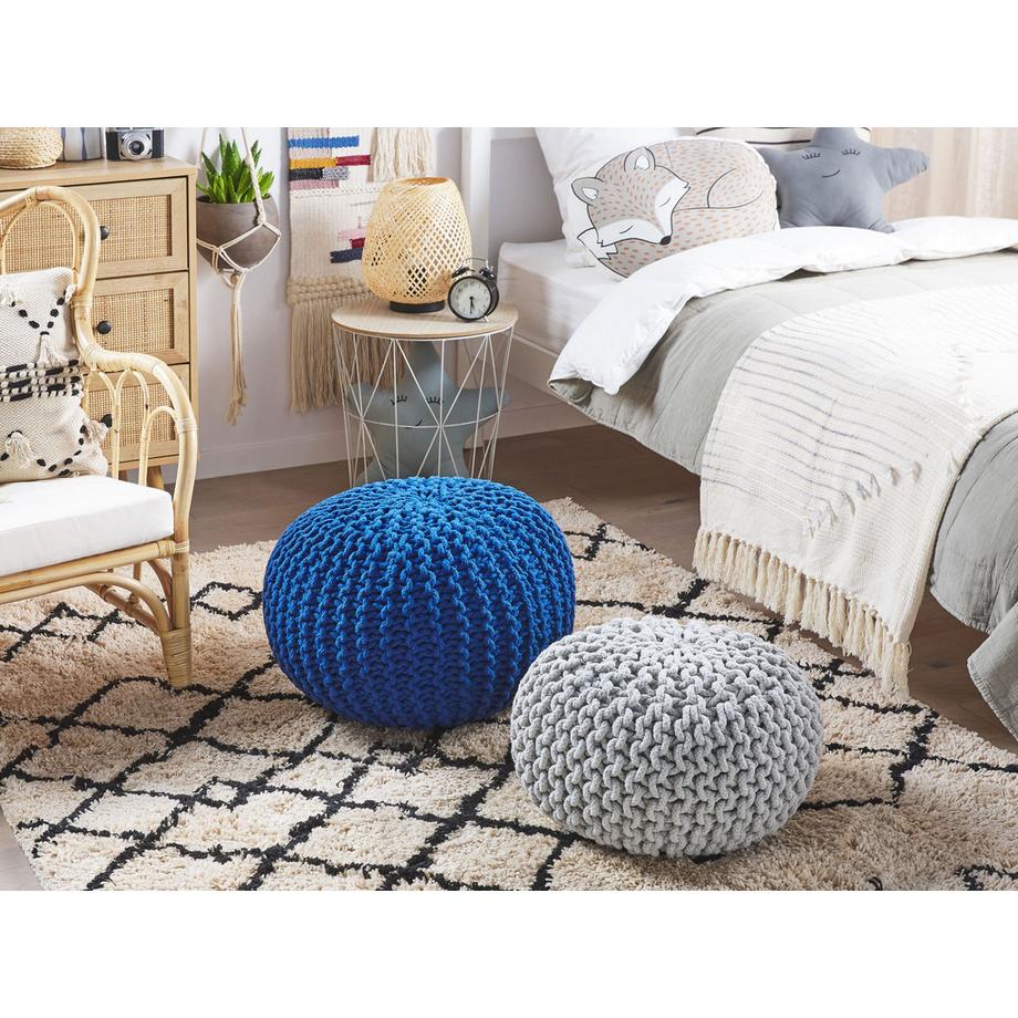 Beliani Pouf en Coton  CONRAD  