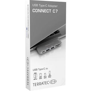 TERRATEC  Terratec Adaptateur USB type C avec USB-C PD, 2 ports USB 3 et lecteur de cartes SD/microSD 