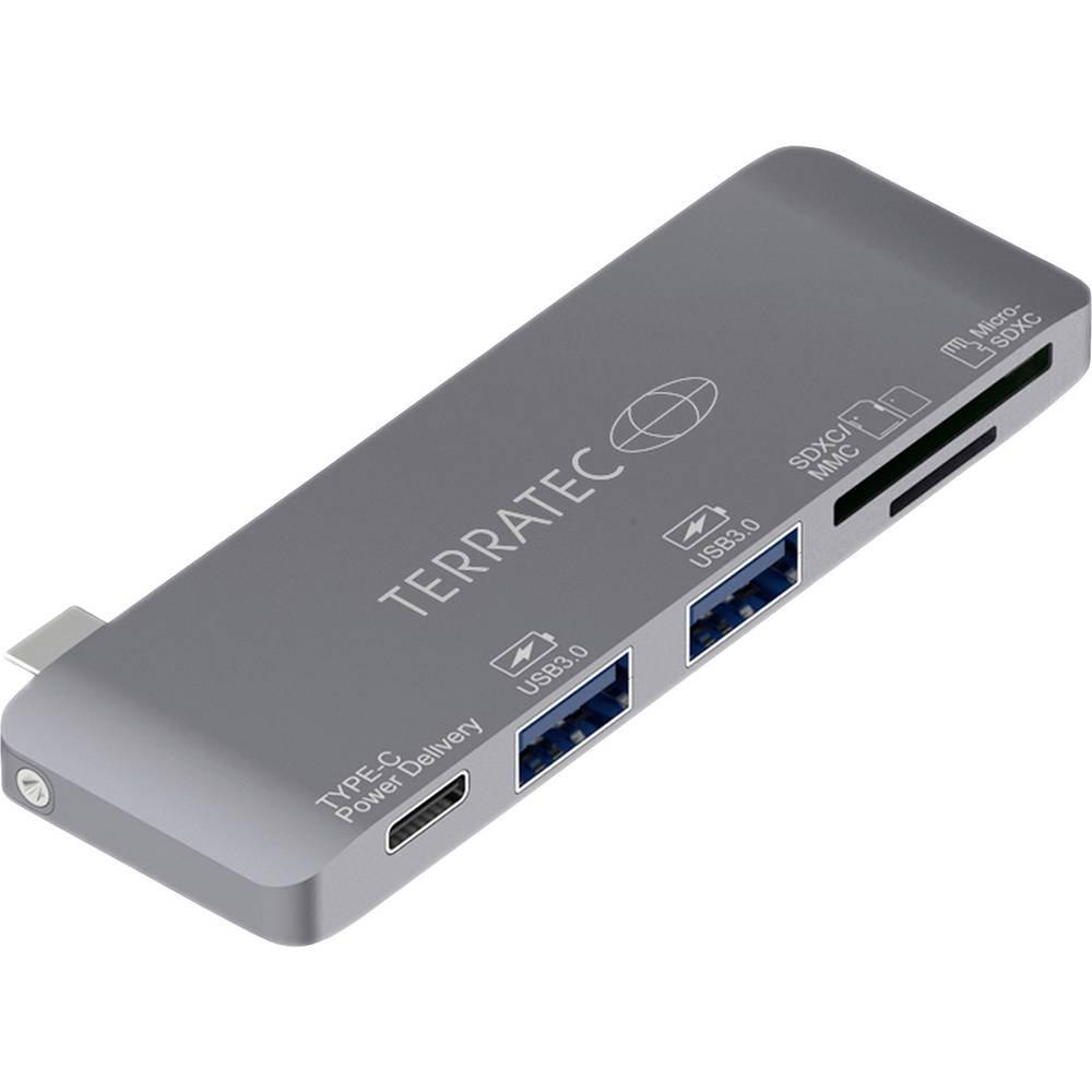 Image of Terratec USB Type-C Adapter mit USB-C PD, 2 USB 3 Ports und SDmicroSD Kartenleser