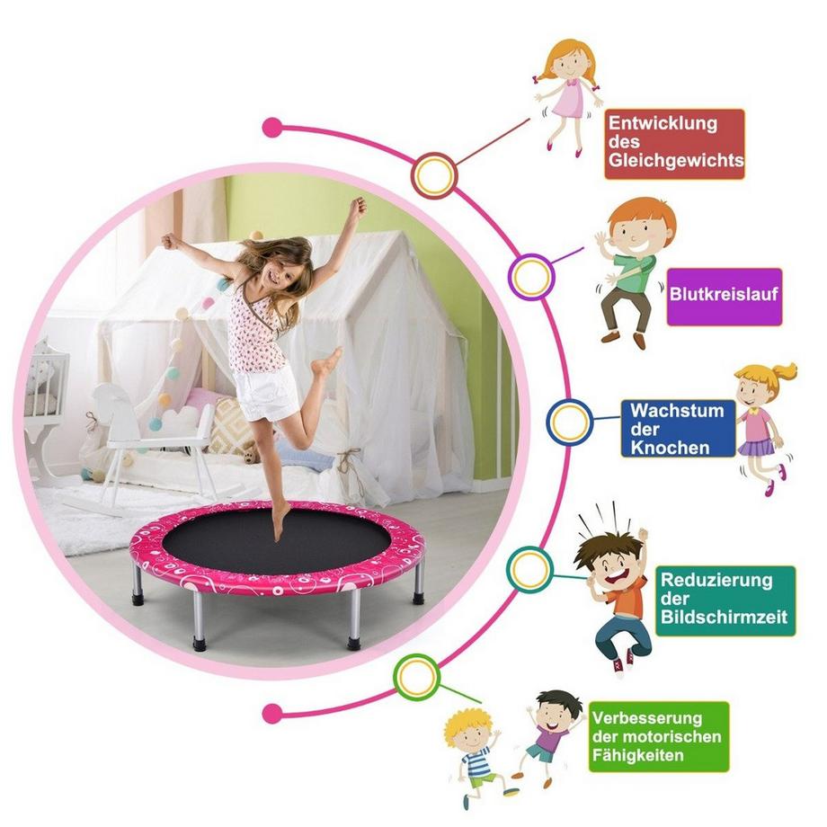 Northix Trampolino con maniglia trampolino pieghevole  