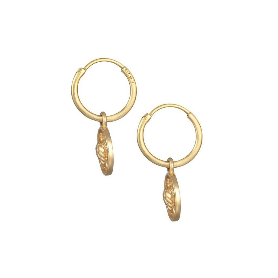 Elli  Ohrringe Creolen Schildkröte Anhänger 925 Silber 