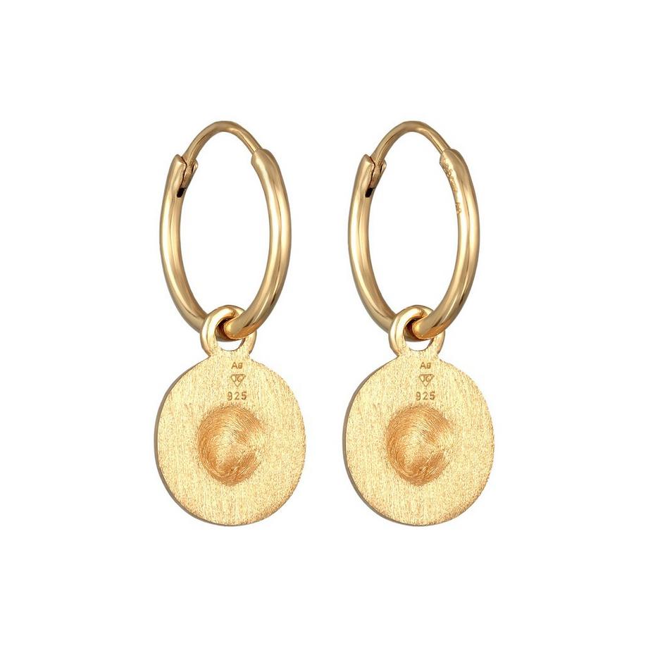 Elli  Ohrringe Creolen Schildkröte Anhänger 925 Silber 