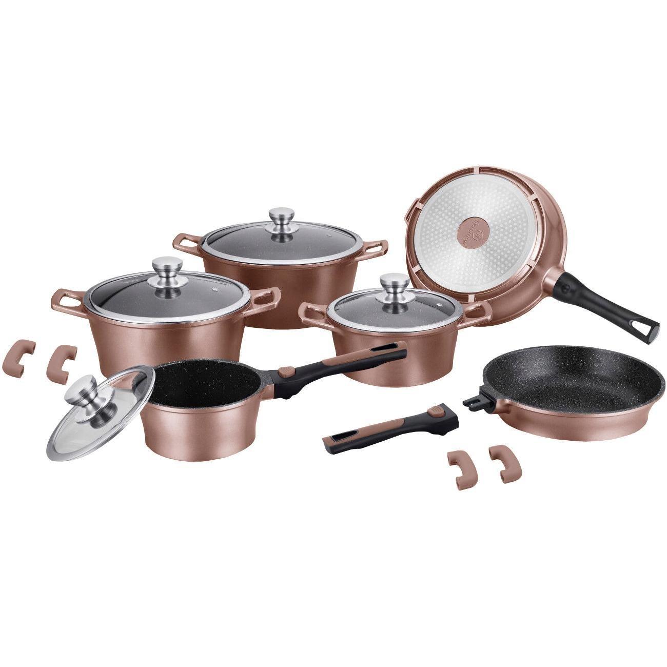 Royalty Line 6-teiliges Küchenset mit Marmorbeschichtung und Küchenutensilien  - Kupfer  