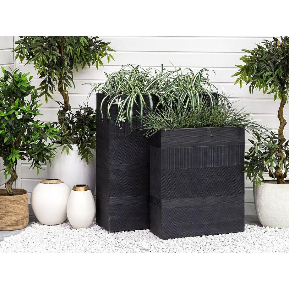 Beliani Vaso per piante en Fibra d'argilla Moderno THIMENA  