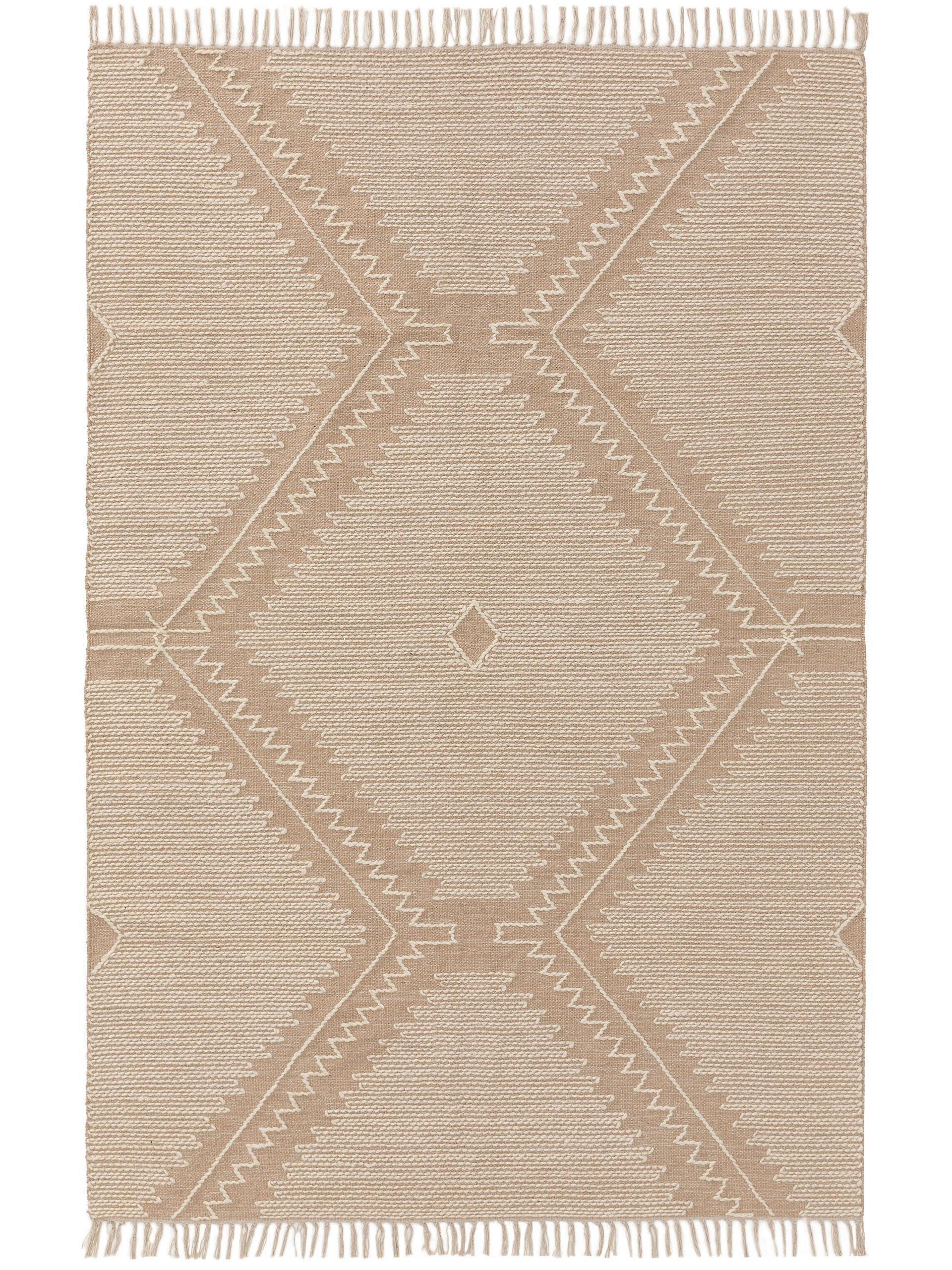 Benuta Tapis en coton Sydney Beige  