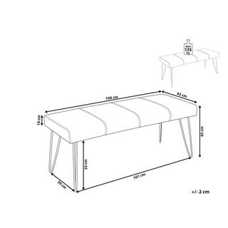 Beliani Banc en Cuir PU Traditionnel BETIN  