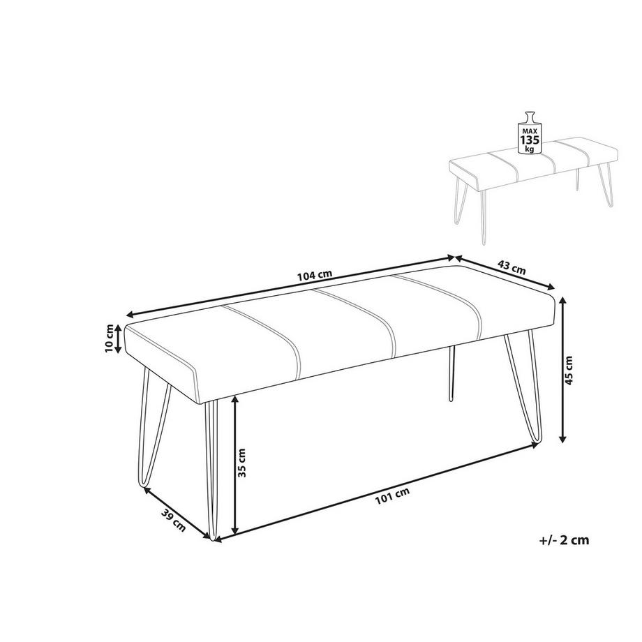 Beliani Bank aus Kunstleder Retro BETIN  