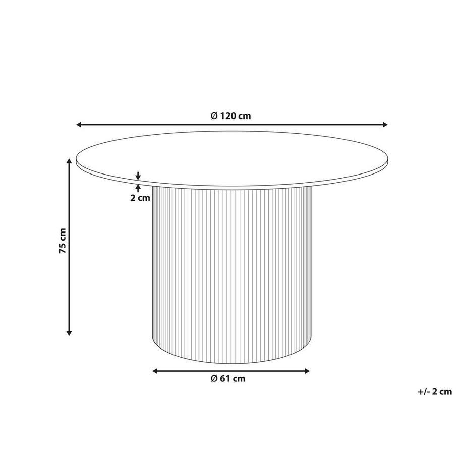 Beliani Tavolo da pranzo en Pietra sinterizzata Moderno ALBINA  