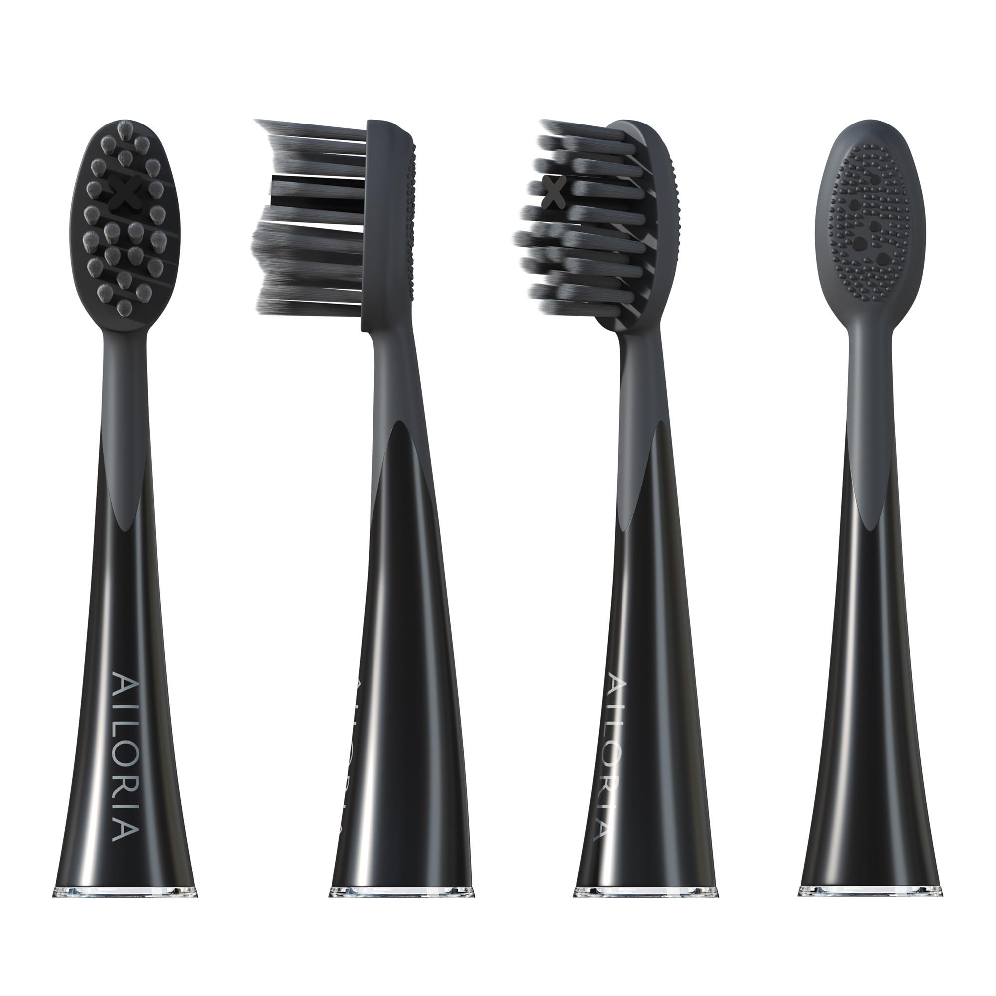 AILORIA SHINE BRIGHT Têtes de brosse au charbon actif - lot de 6  