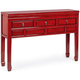 mutoni Console rouge Jinan à 3 tiroirs  