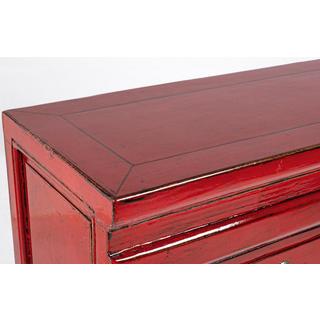 mutoni Console rouge Jinan à 3 tiroirs  