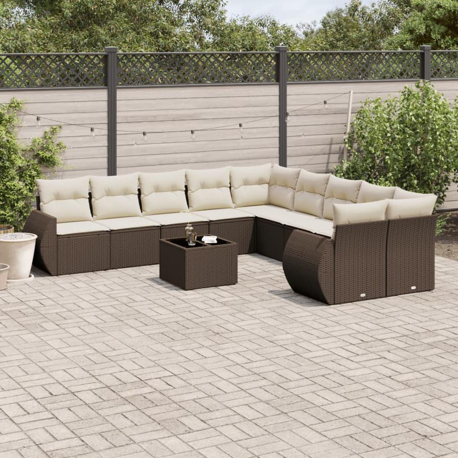 VidaXL set divano da giardino Polirattan  