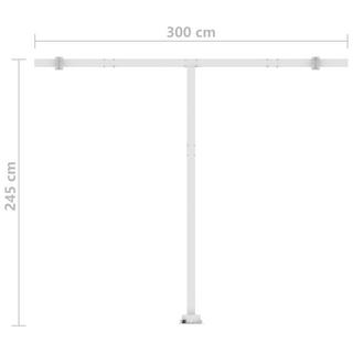 VidaXL Auvent rétractable aluminium  